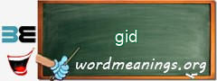 WordMeaning blackboard for gid